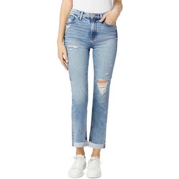 Hudson Womens Holly Denim High Rise Straight Leg Jeans Blue Size 32 - Picture 1 of 2